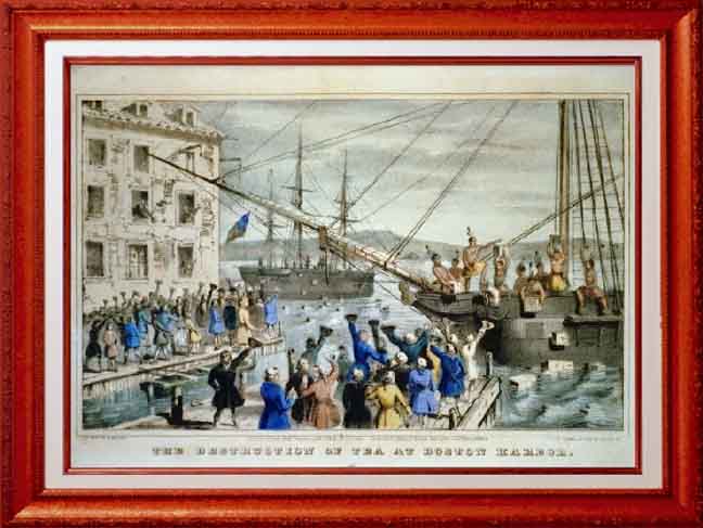 map of boston tea party. sons of liberty oston tea